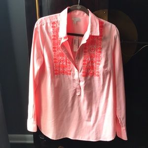 NWT! JCREW pop-over blouse.